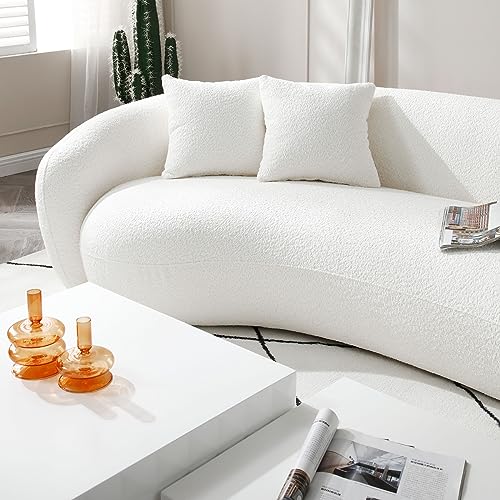 Couch Contemporary Half-Moon Curved Modular Sectional Sofa, 6 Pillows Included, Ginger G6127