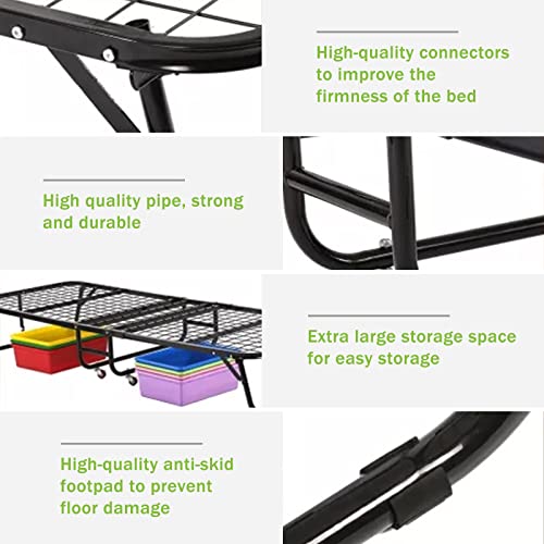 Folding Bed Frame Heavy Duty Portable Bed for Adults B301
