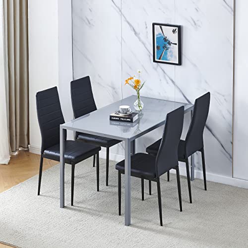 2-Tier Glass Dining Table with Storage Shelf and Chrome Legs Z3683