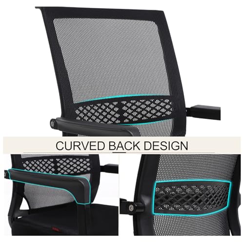 Office Chair Guest Chair with Welded Sled Base and Armrests, Red R966