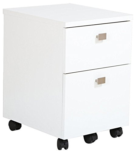 South Shore (SOUCS) South Shore 2-Drawer Mobile File Cabinet on Casters, Pure White