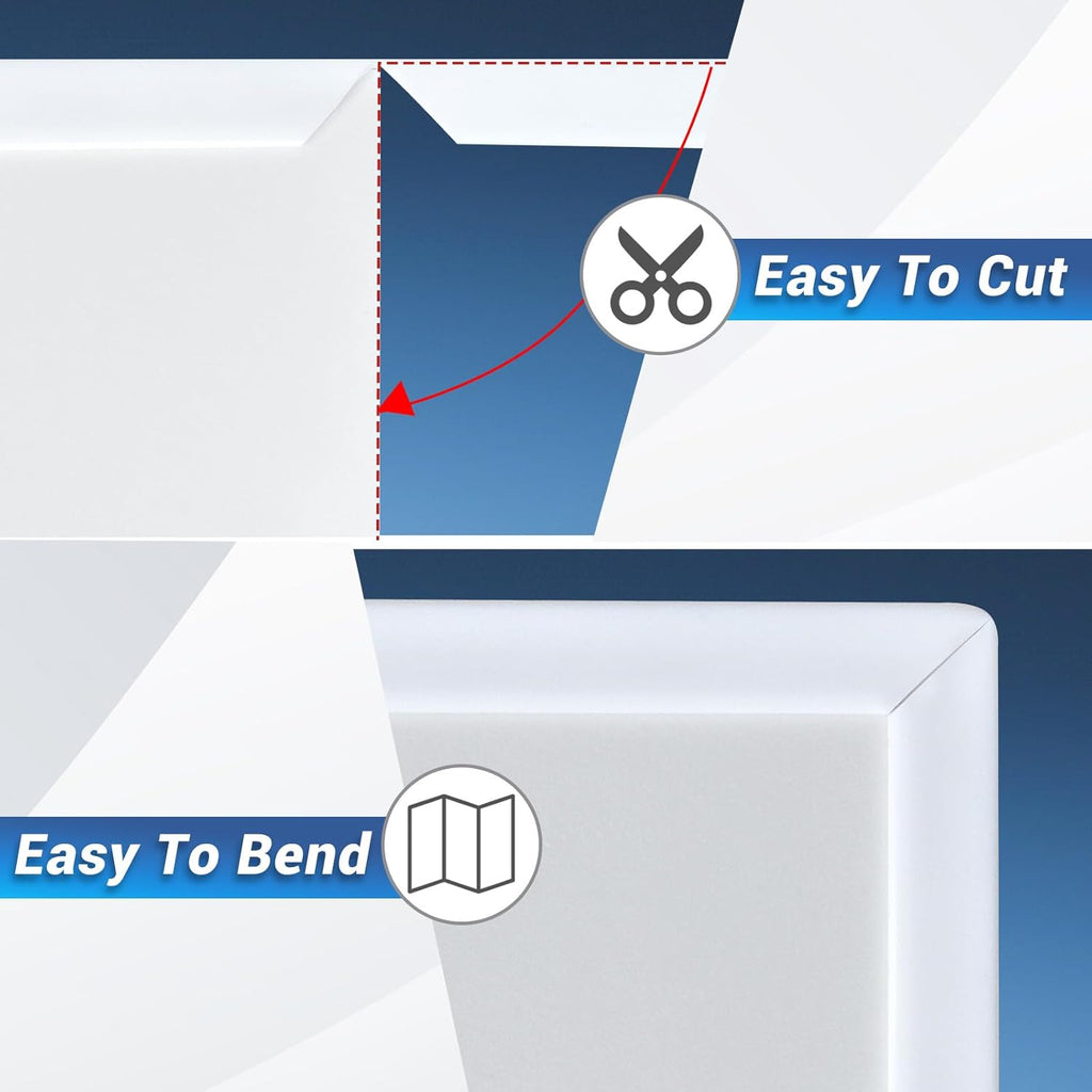 Rubber Corner Edge Trim, Self Adhesive L Shaped, White, 10Ft F867614