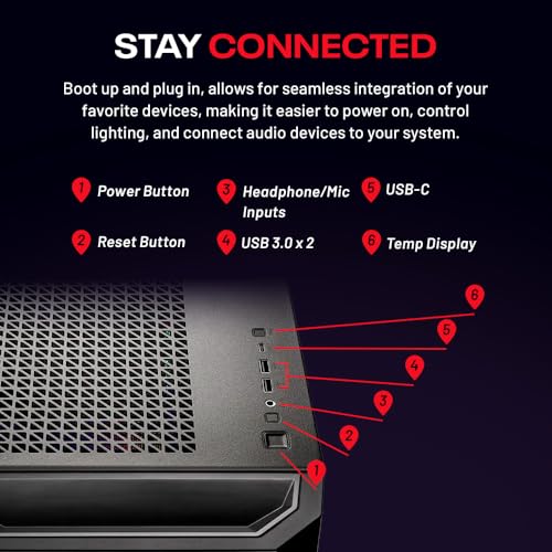 Skytech Shadow 3.0 Gaming PC Desktop, Intel Core i7, RTX 2060, 16GB RAM, 1TB SSD V578