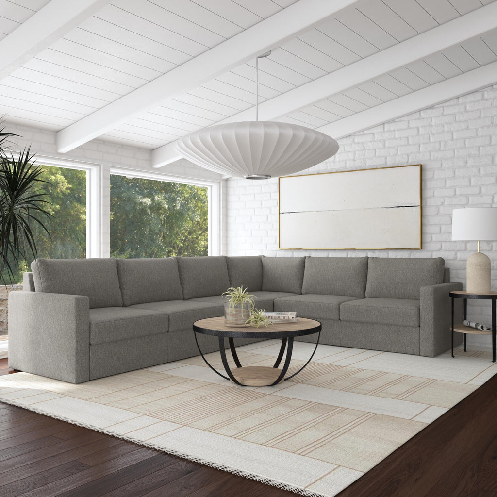 Flexsteel Flex 6-Seat Fabric Sectional in Gray T860
