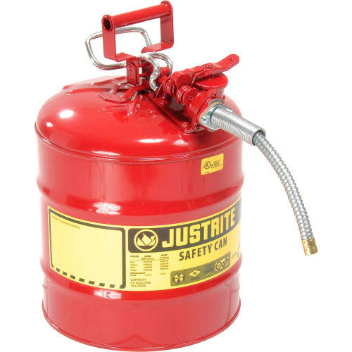 Justrite 5 Gallon Red Safety Can Type II AccuFlow I67357