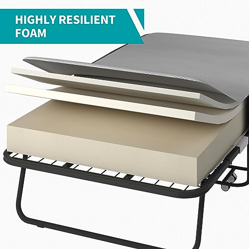 BALUS Folding Bed with 5" Memory Foam Mattress for Adults K9246