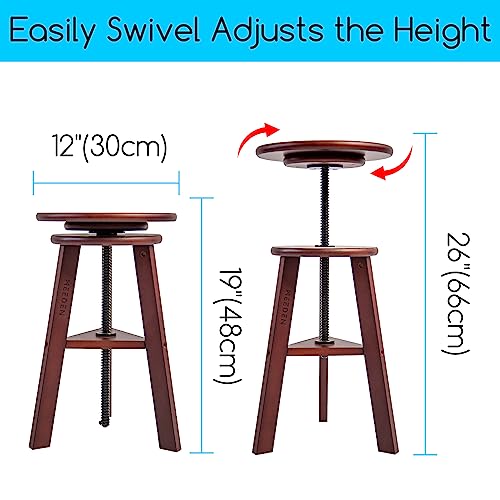 MEEDEN Wooden Drafting Stool with Adjustable Height, Artist Stool G259022