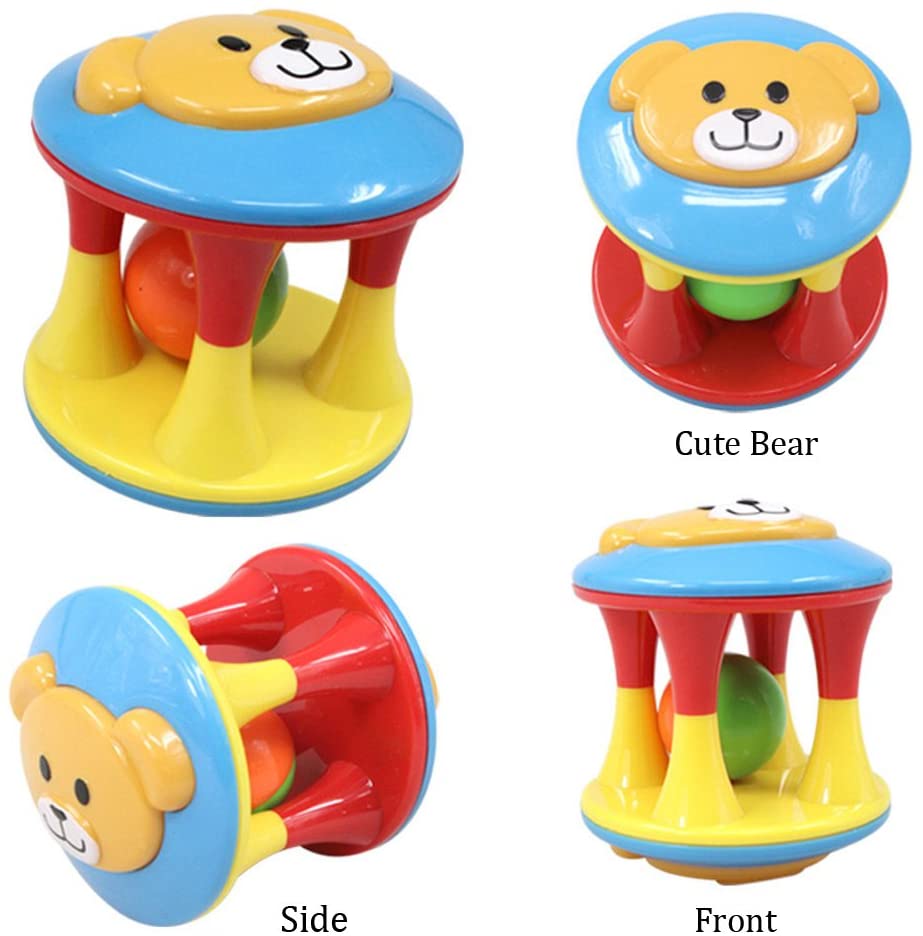 YINYUE 3 Pcs Baby Rattle Ball Toys Colourful Shaking Bell Developmental Rolling Balls N7014