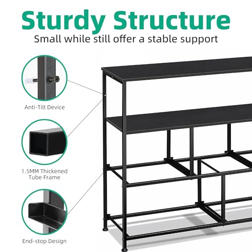 Dresser TV Stand with Fabric Drawers for TV up to 45 inch, Black H452