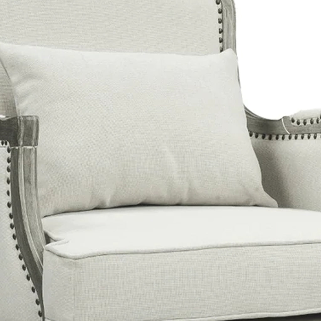 Warn 39 Inch Classic Accent Chair, Cream N440
