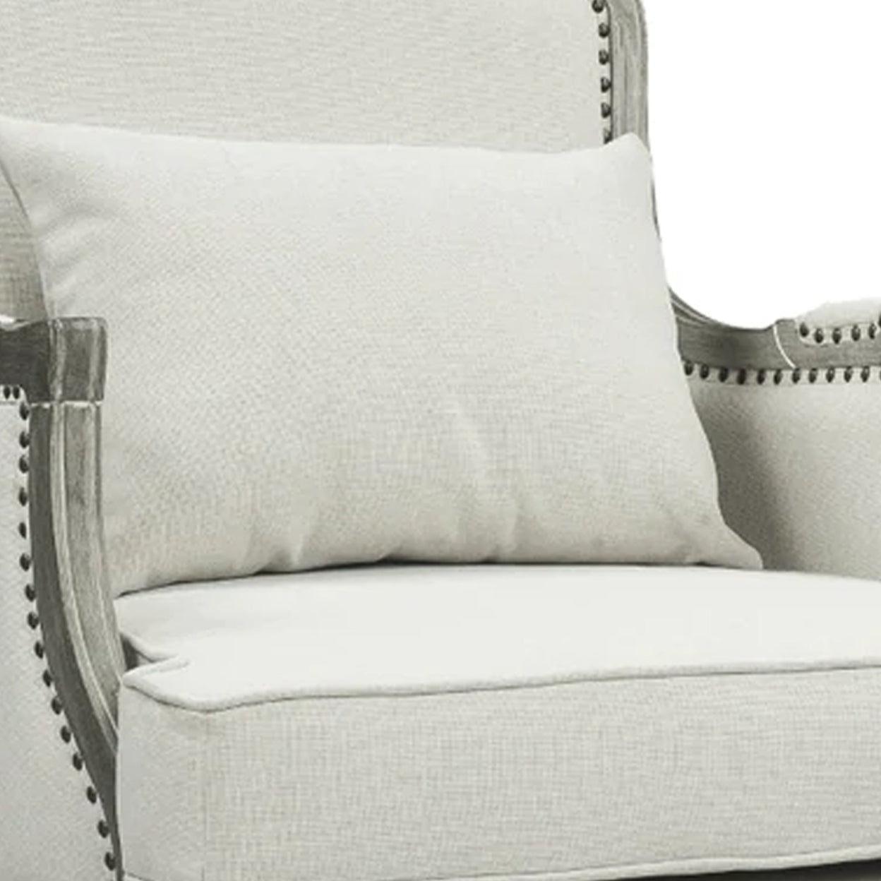 Warn 39 Inch Classic Accent Chair, Cream N440