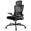 Marsail Office Chair Ergonomic Desk Chair with 3 Ways PU Armrests and Adjustable Lumbar Support Breathable Mesh Computer Chair Executive Rolling Swivel Comfy Task Chair for Home Office Gaming
