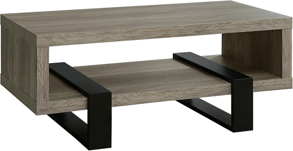 Grey Driftwood 1-Shelf Coffee Table L6213