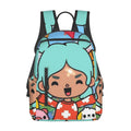 Toca Boca Backpack Student School Bag Bookbag Satchel Lightweight Unisex Daypack Knapsack Rucksack For Kids Teens Adult
