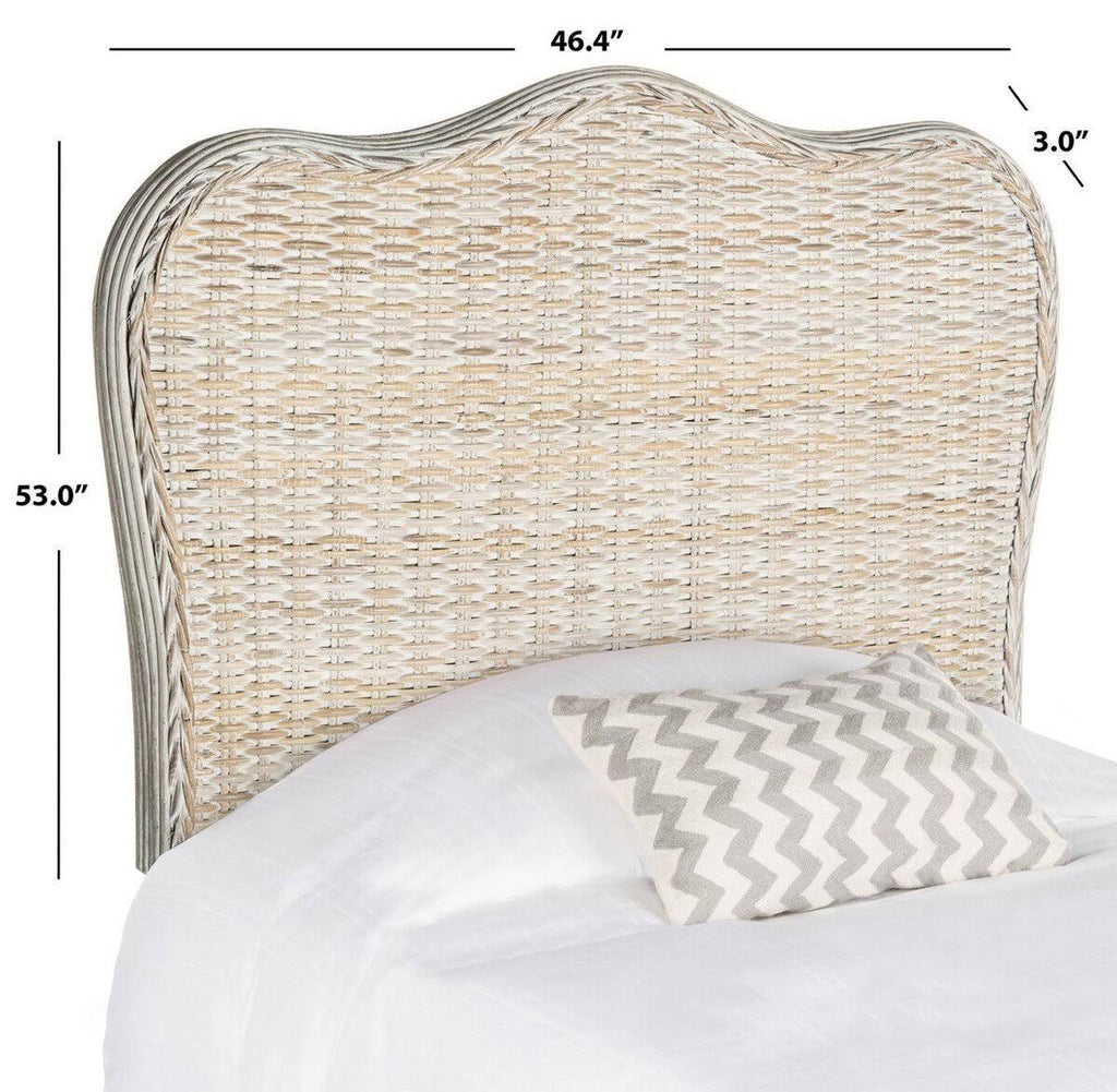 Safavieh Imelda White Washed Headboard Full D4334