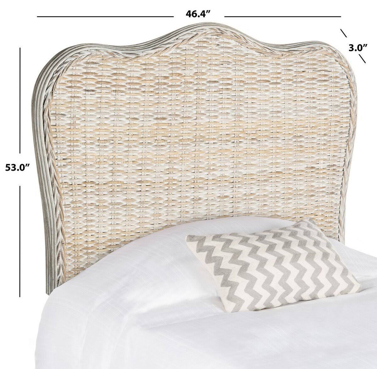 Safavieh Imelda White Washed Headboard Full D4334