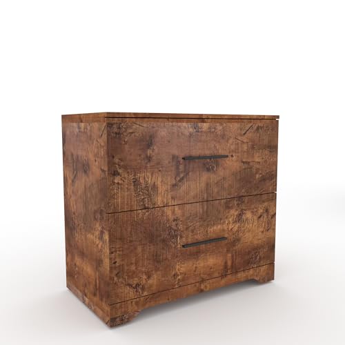 2 Drawer Wood Lateral File Cabinet, Storage Filing Cabinet with Anti-tilt Mechanism for Home Office Hanging Files Letter Legal