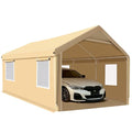 Rainproof Portable Paint Booth 26X14X10.5FT Spray Booth with 6pcs Mesh Windows & Floor for Painting Cars, Auto Parts, Furnitures and Other Big Items