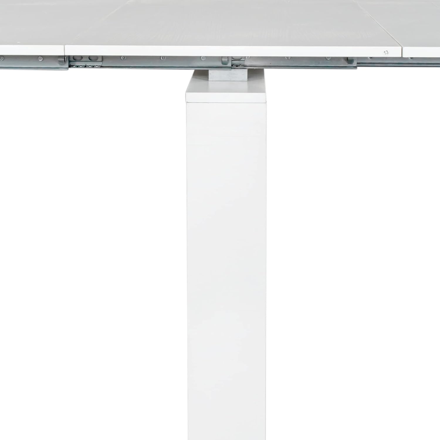 118" Wooden Expandable Dining Table for 8-12 Person, White E81605