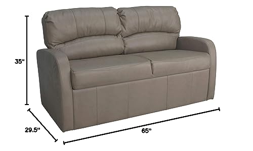RecPro Charles 65" Jack Knife RV Sleeper Sofa with Arms, Mahogany F330