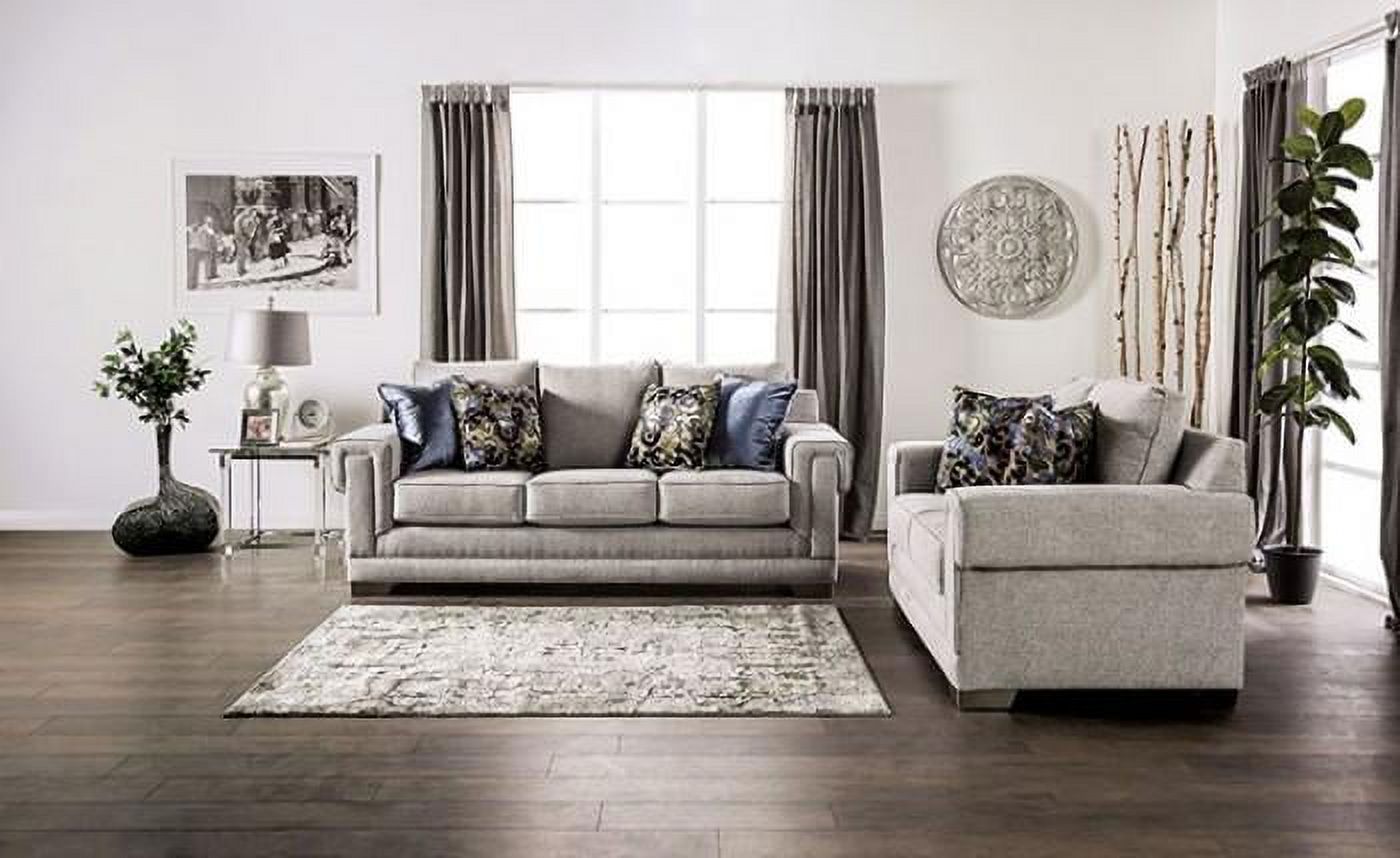 Atherstone Chenille Sofa and Loveseat in Light Gray C698