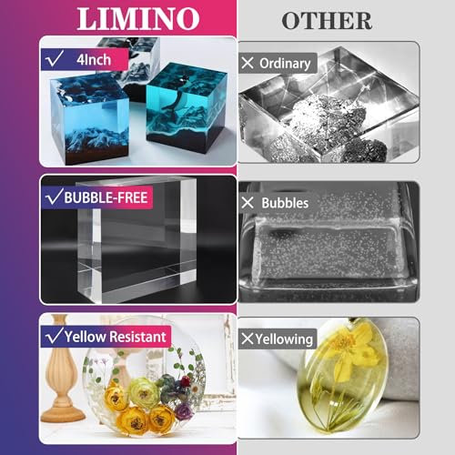 Deep Pour Epoxy Resin Kit for 2-4" Pour Depths, Crystal Clear Casting Resin X859