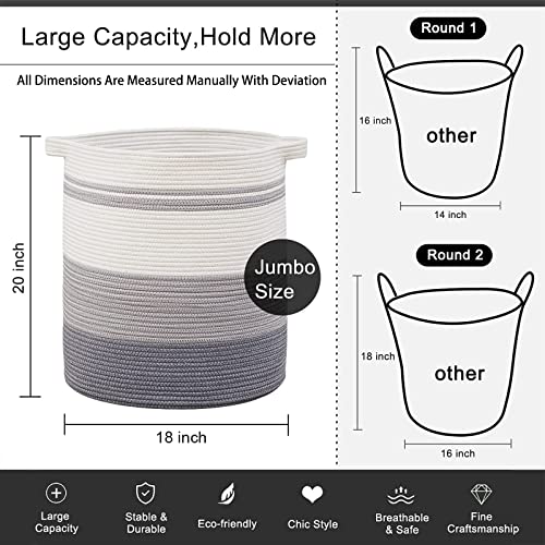 OIAHOMY 80L Laundry Basket Hamper with Handles, Woven Storage Basket, Gradient Yellow G9772