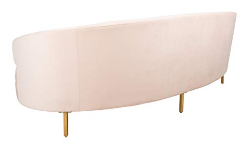 Safavieh Couture Primrose Glam Light Blue Velvet Curved Sofa K4755