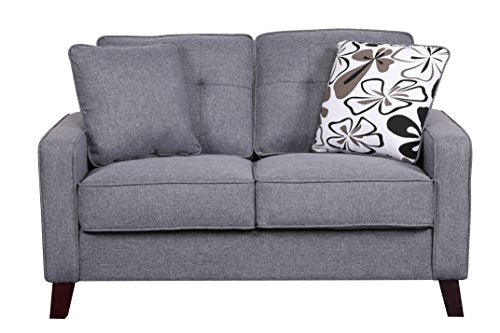 US Pride Furniture S L Love Seats, Light Gray Z604727