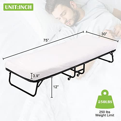 Folding Bed Frame Heavy Duty Portable Bed for Adults B301