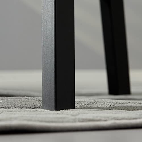 HOMCOM Modern Farmhouse Dining Chairs Set of 2, Wooden Cross Back, Black M618837