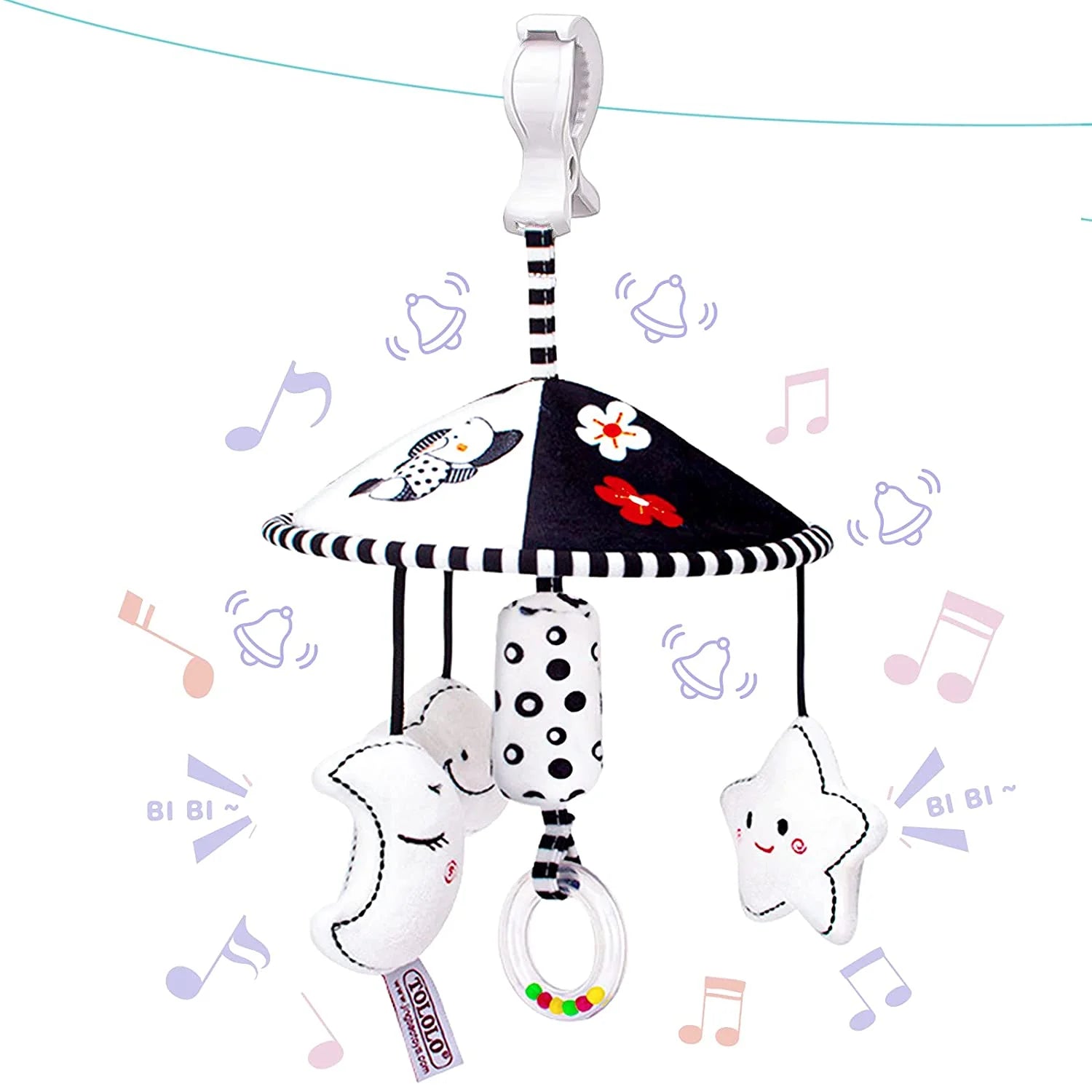 Car Seat Toys for Babies,Hanging Baby Toys,Clip on Stroller Toy for 3 6 to 18 Months,Hanging Rattle Toys for Babies,Hanging Toys for Baby Gym, Newborn Baby Toys 0 3 Months,Infant Toys