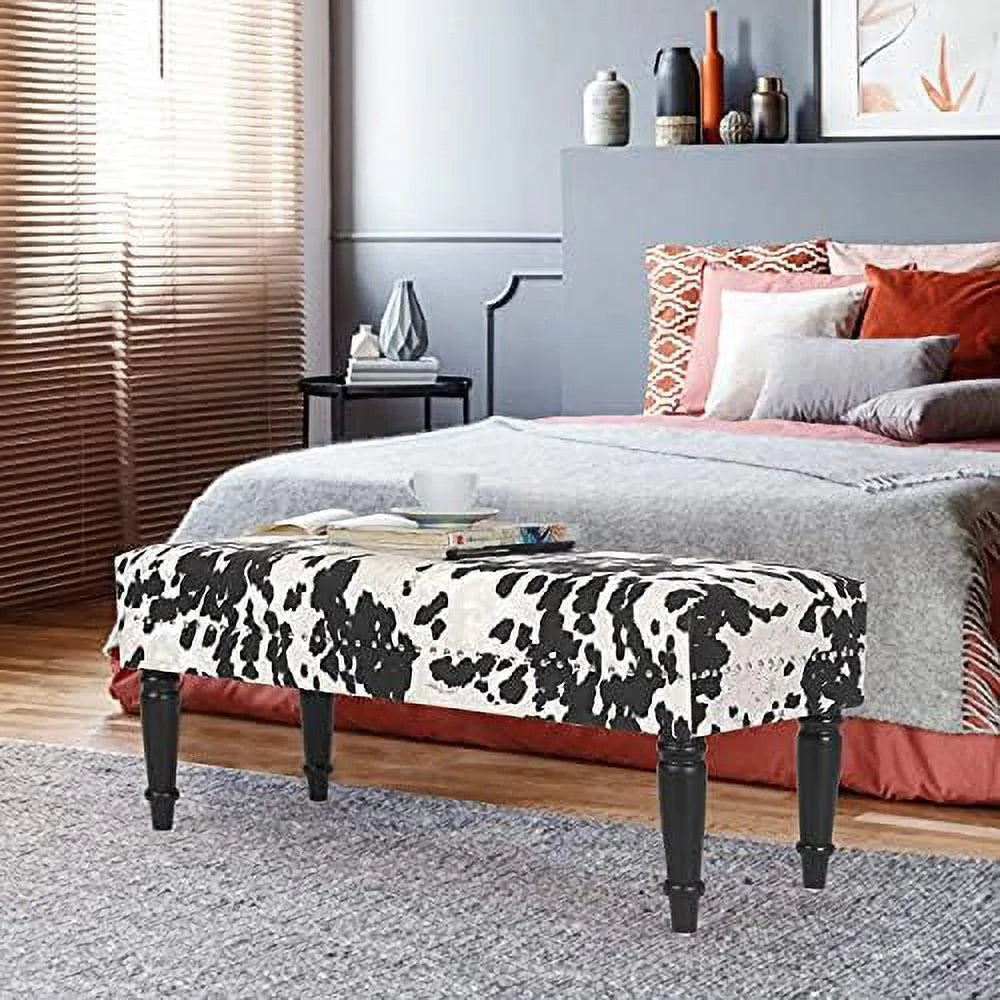 KHBIULIFE 39" Mid Century Modern Upholstered Bench for Bedroom Entryway and Living Room K3069