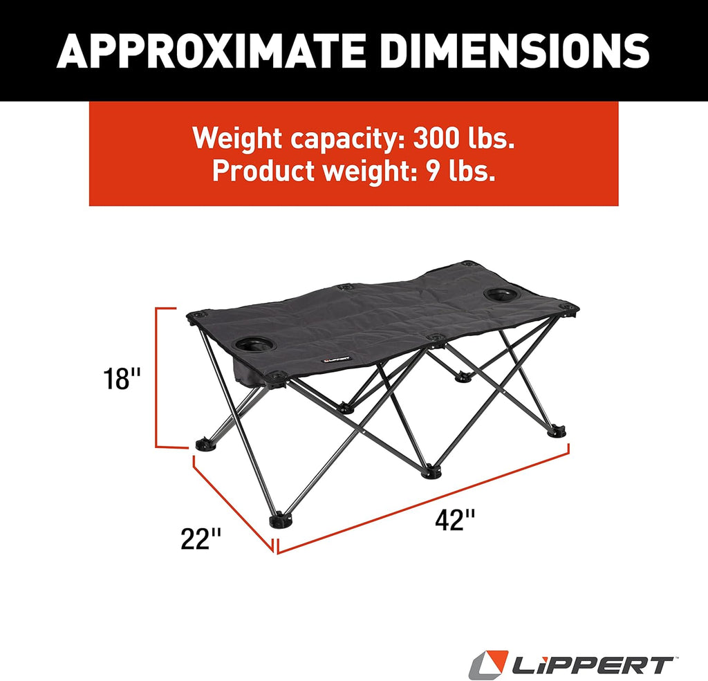 Lippert Components Campfire Ottoman - Dark Gray E2819