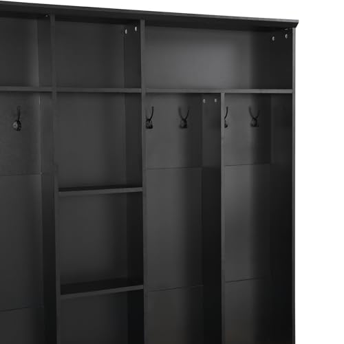 Hall Tree with Shoe Storage Bench and Coat Rack U6425