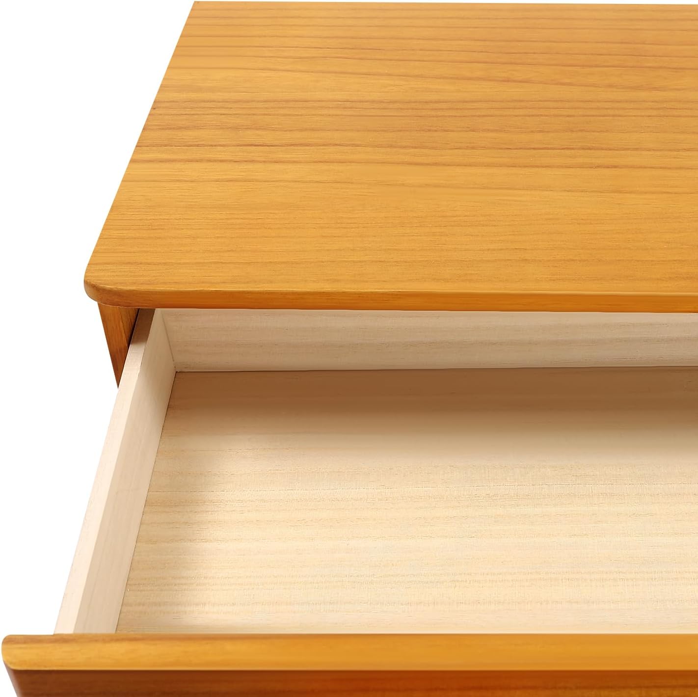 Wooden Desktop Storage Box with Lockable Drawers, File Organizer U4324