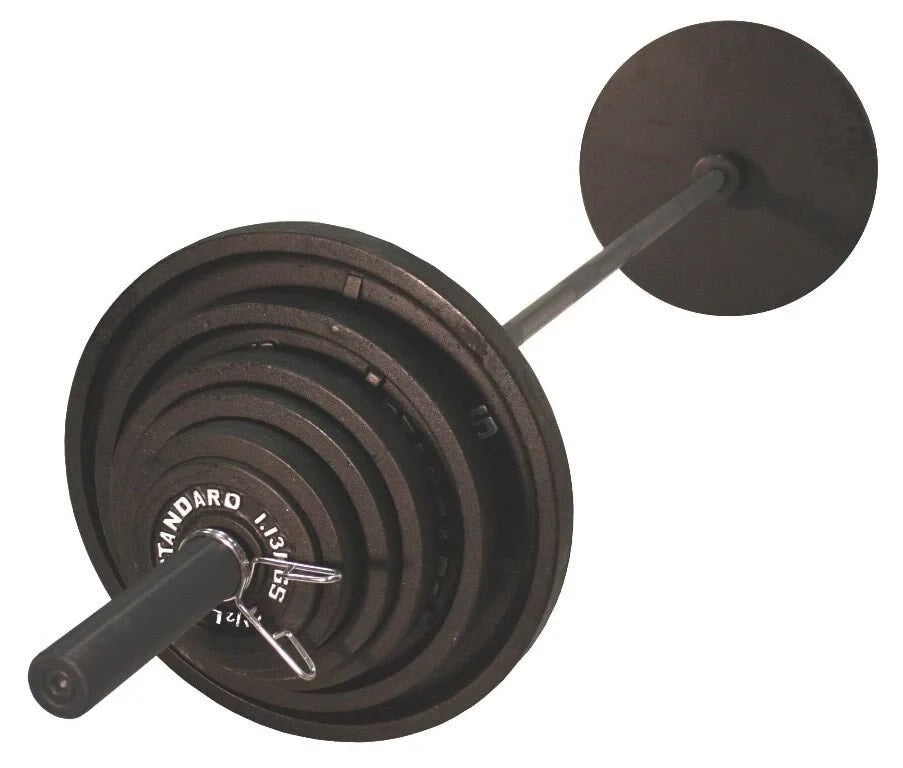 USA Sports 300 lb. Olympic Weight Set with Black Bar