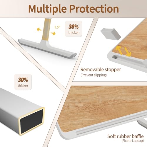 MONOMI Height & Angle Adjustable Laptop Stand for Bed with Storage Drawer N5345