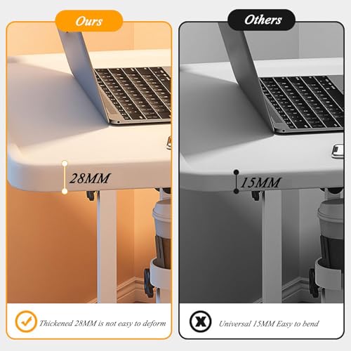Folding Couch Table Tray with Cup Holder, Height Adjustable D76188