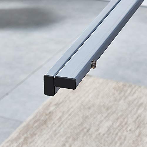 2-Tier Glass Dining Table with Storage Shelf and Chrome Legs Z3683