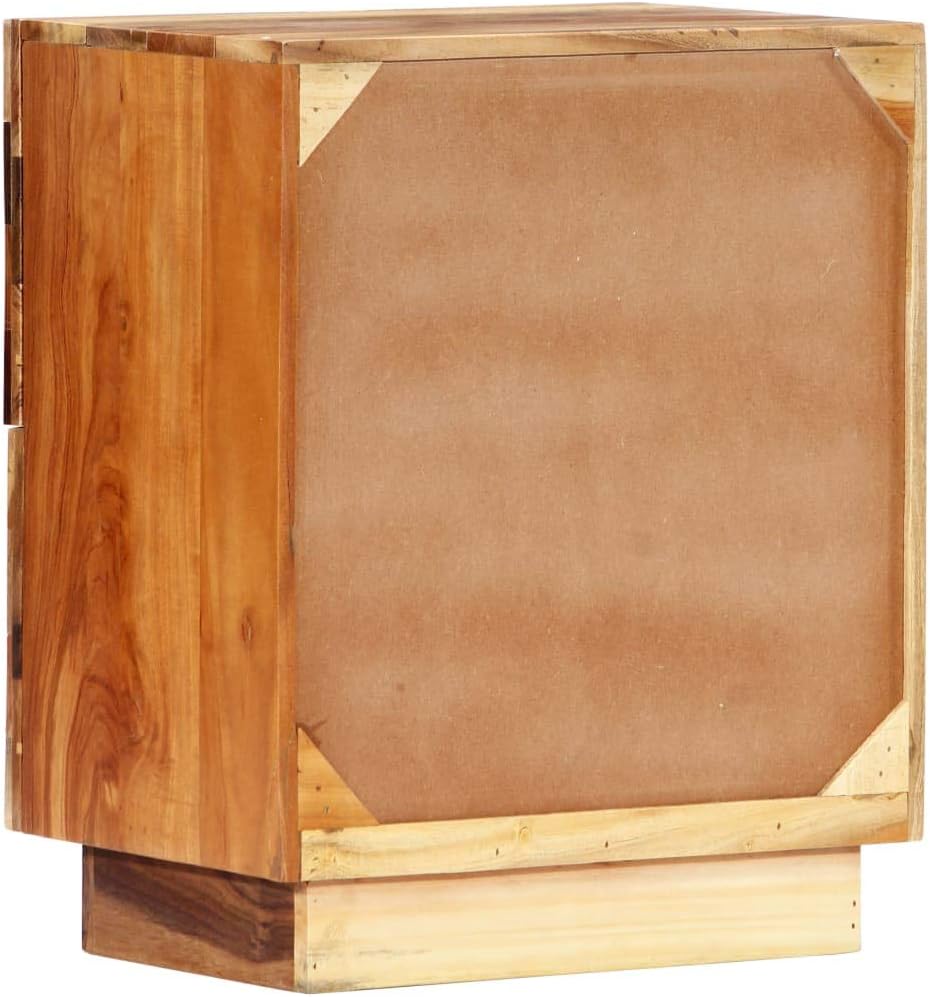 Solid Reclaimed Wood Bedside Cabinet with Shelf P109259