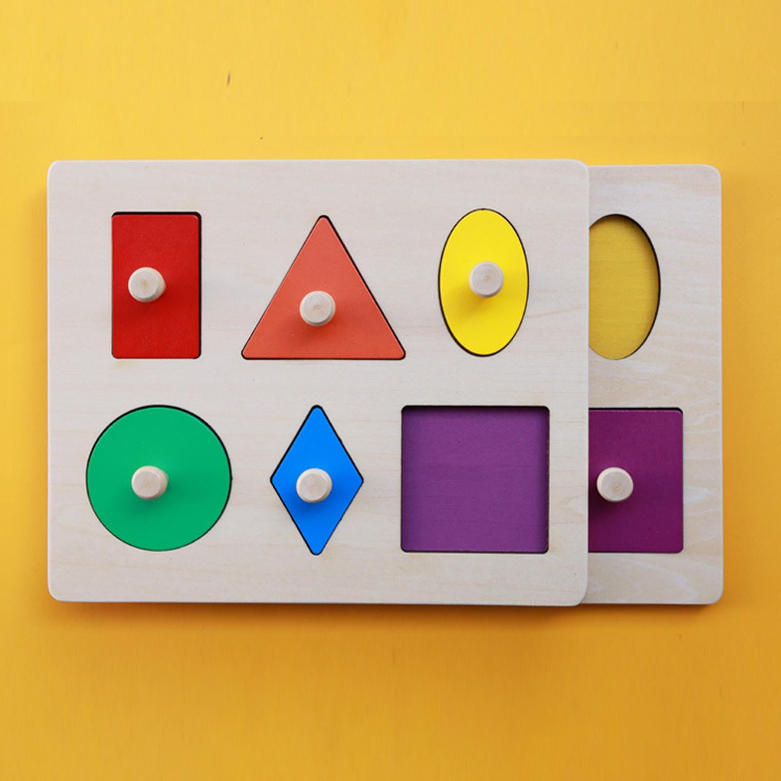 Montessori Wooden Shape Puzzles Educational Toy for Kids 6 Years Old V921027