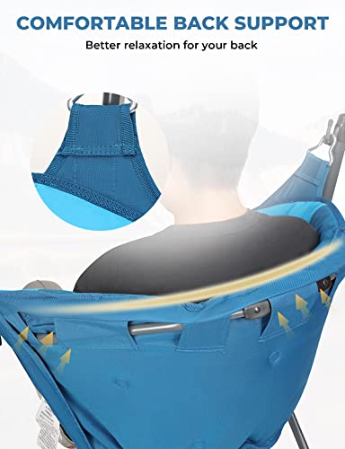 DEERFAMY Padded Hammock Chair with Back Support, 350 lbs Capacity, 600D Polyester C690013