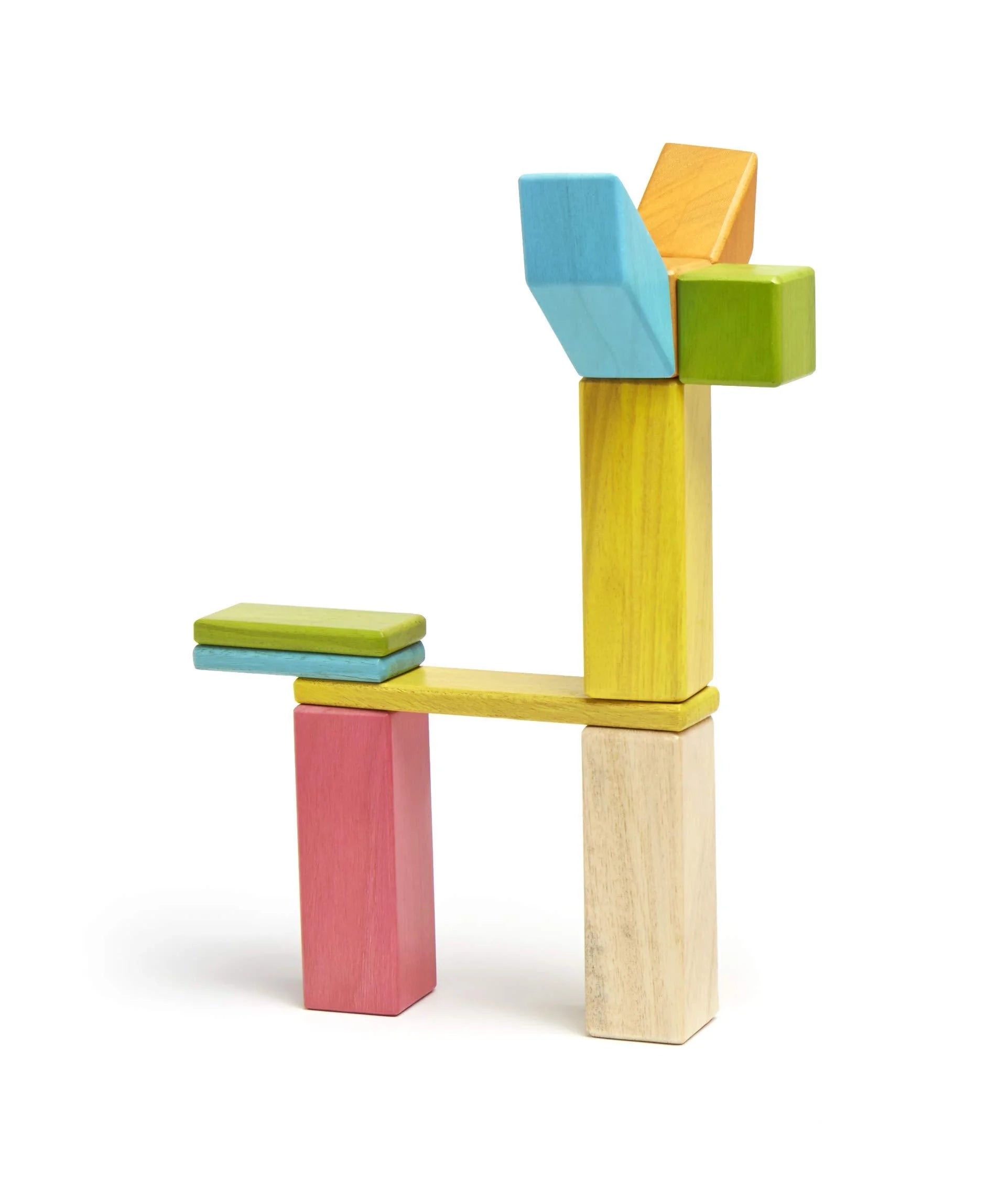 Tegu Magnetic Wooden Block Set, 24 Piece, Tints J9033