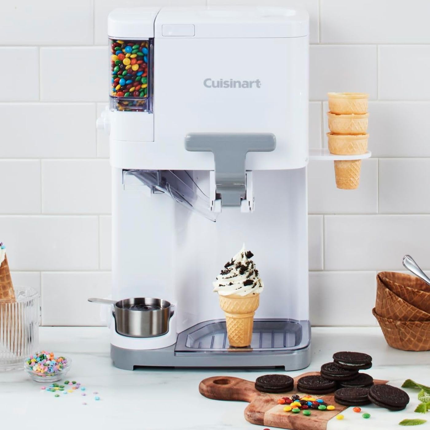 Cuisinart Soft Serve Ice Cream Machine, 1.5 Quart, White, ICE-48 B167885