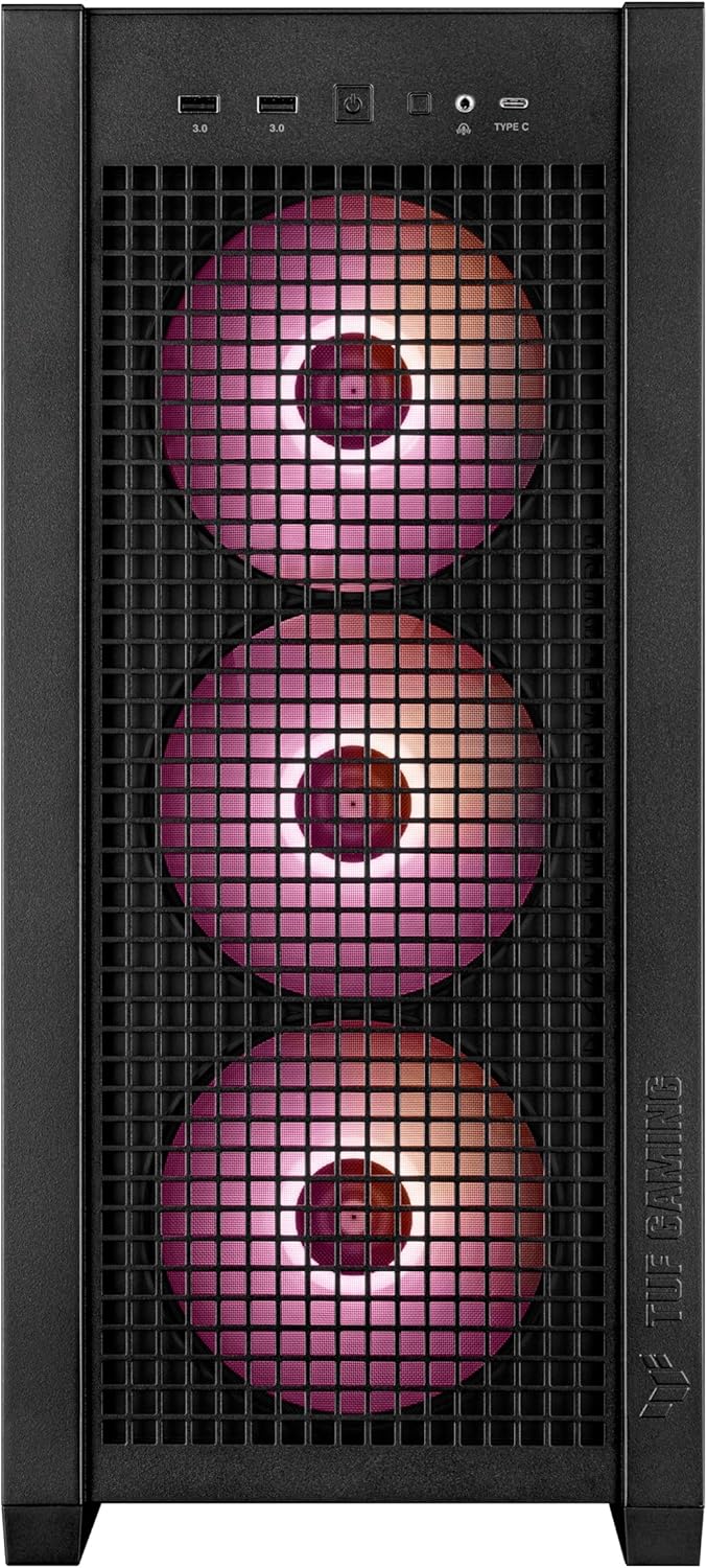 ASUS TUF Gaming GT302 ARGB ATX Mid-Tower PC Case, Black K34131