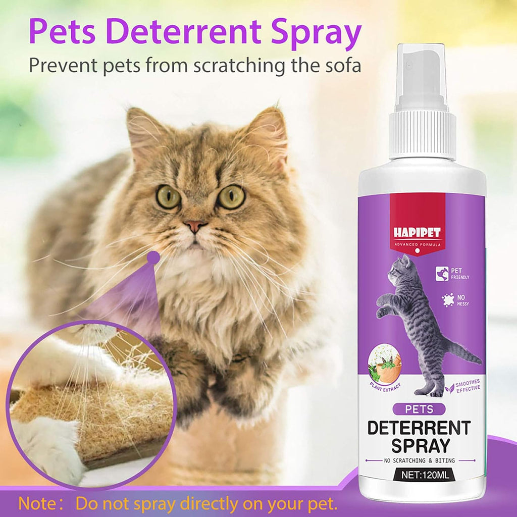 Cat Deterrent Spray 120ML Natural Indoor Outdoor Pet Behavior Training G7263