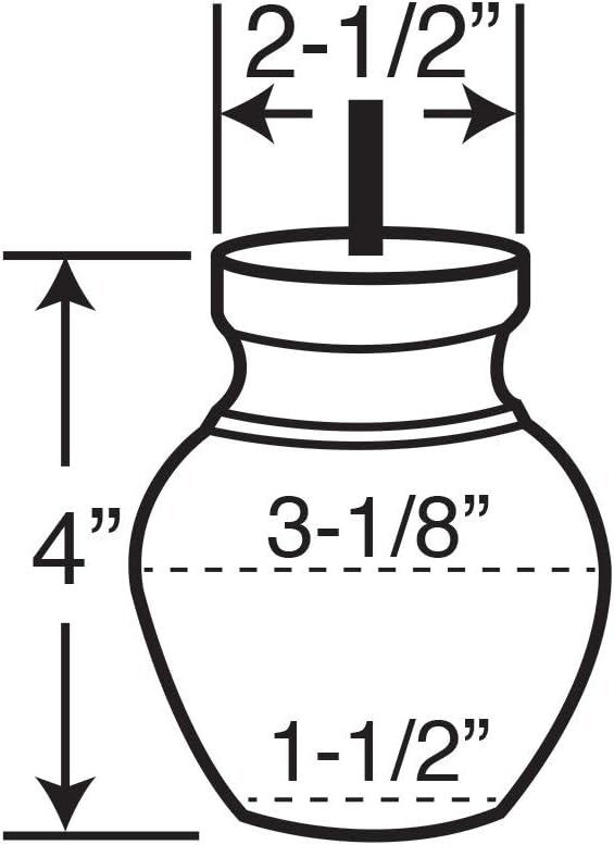 4 in. x 3-1/8 in. Unfinished Solid Hardwood Round Bun Foot, 4 Pack with Insert Nuts and Drill Bit K35257