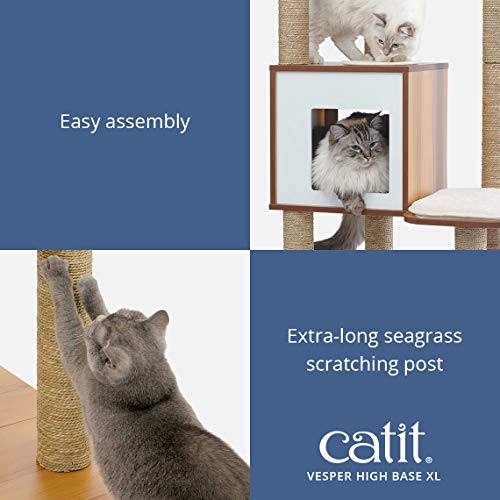 Catit Vesper High Base Extra Large Cat Tree, Walnut V978306