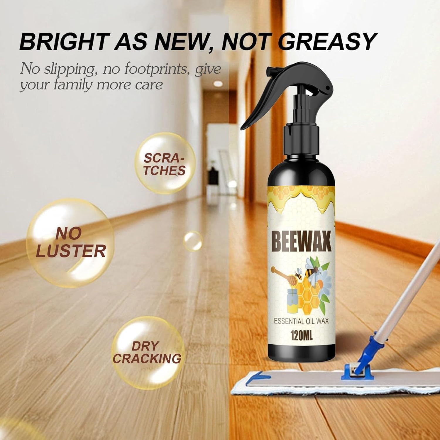 Beeswax Furniture Polish and Cleaner Spray, Natural, 2 Pack W581